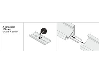 Profil din aluminiu de colt CORNER 27 pentru banda LED - anodizat 2 metri - set complet Profilul LED foto 14