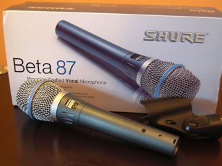 Продам новый микрофон Shure Beta 87 А, оригинальный, провод