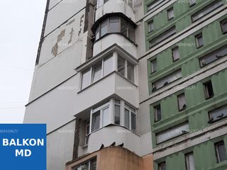Reparatia balcoanelor, extinderea tuturor seriilor. Chisinau! Zidire din gazobloc alungirea balconul foto 2