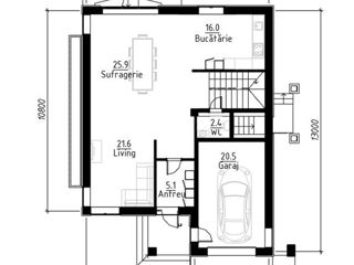 Casă de locuit individuală cu 2 niveluri S+P+E / stil neoclasic / 196,8 m2 / construcții / renovare foto 6