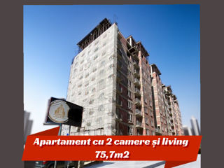 Apartament cu 2 camere, 76 m², Buiucani, Chișinău