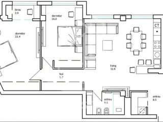 Apartament cu 2 camere, 95 m², Centru, Ialoveni foto 3