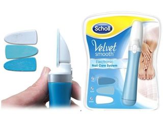 Pila de unghii Scholl Velvet Smooth Electronic Nail Care System, pila pedichiura