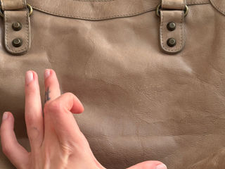 Balenciaga City Vintage Beige Leather Bag foto 4