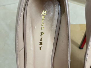 Pantofi din piele naturală interior și exterior Marco Pini, mărimea 38, 14cm, starea excelentă. foto 7