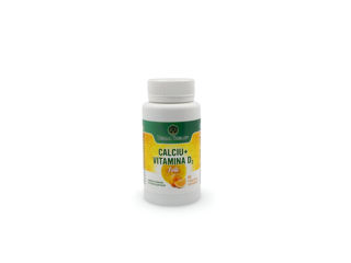 Calciu + Vitamina D3 Forte, cu aromă de portocală N60