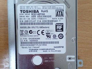 Toshiba 500GB MQ01ABF050 5400 rpm SATA III 2.5"