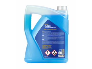 Antigel albastru MANNOL 4011 Antifreeze AG11 (-40 C) Longterm 5L foto 2