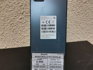 Xiaomi Redmi Note 12 Pro 8/256 gb - 2990 lei