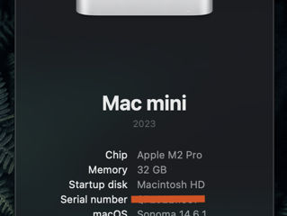 Apple Mac Mini M2 Pro, 32Gb RAM, 12-Core CPU, 19-Core GPU, 512 SSD foto 3