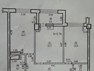 Apartament cu 2 camere, 66 m², Ciocana, Chișinău foto 2