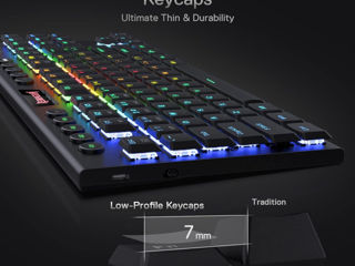 Redragon K621 Horus TKL Wireless RGB Mechanical Keyboard, 5.0 BT/2.4 Ghz/Wired Three Modes foto 5