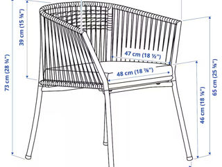 Set mobilă de grădină cu 6 scaune /IKEA foto 5