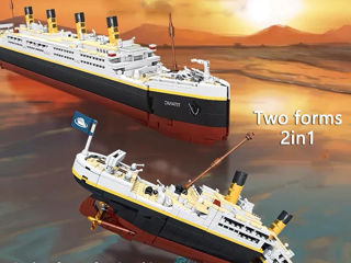 Set de construcție Forange Navă Titanic 2 în 1 2022 piese 69cm foto 4