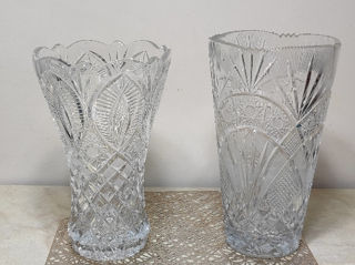 Две чешских хрустальных вазы, цена за две штуки, ручная работа, новые... foto 1