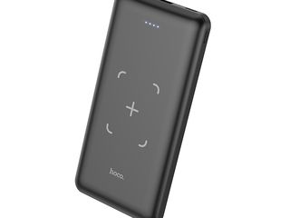 Hoco J50 Surf wireless power bank(10000mAh) [Black] +Incarcare Fara Fir + беспроводная зарядка foto 4