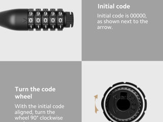 Cablu blocare Xiaomi Cable Lock / Trotinetă electrică Xiaomi foto 6