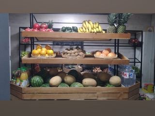 Полка-остров для овощного магазина