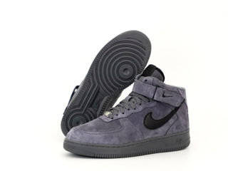 Nike Air Force 1 High Suede Grey cu blana / с мехом foto 6