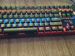 пк Игровая клавиатура, механическая синяя RGB подсветка foto 6