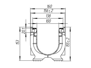 Vând rigola polymax basic dn100 h155 cu gratar fonta c250 (1000x160x155) foto 4