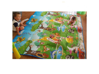 Детский развивающийся  коврик двухсторонний  размер 1м80см, х 2м00 см-250лей. foto 4