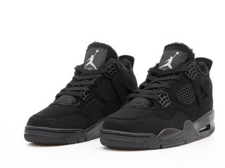 Nike Air Jordan 4 Retro Black Cat Unisex cu blana/с мехом foto 2