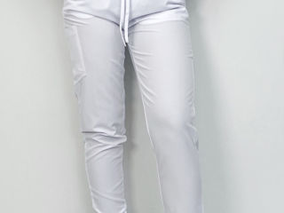 Pantalonii medicali fiber - alb / медицинские брюки fiber - белый foto 1