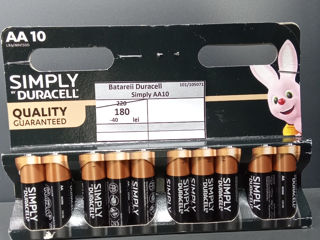 Батарейки Duracell Simply AA 10 20шт 180 лей