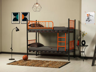 Pat copii MG-Plus Metis 90x200cm Black/Orange фото 1