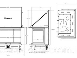 Каминная  трехсторонняя итальянская топка A.caminetti CRYSTAL 90 MAX! foto 9