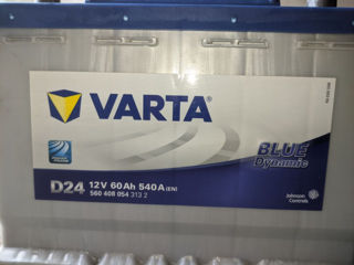 Аккумулятор Varta Blue Dynamic D24 60Ah 540A, Prețul 550 lei. foto 2