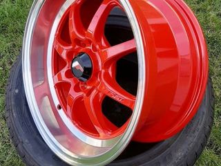 Jante Japan Racing  R15x7,5 ET30 4x100/114 Red. foto 4