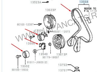 Комплект ремня ГРМ/ Kit distributie Toyota Picnic,Previa,Avensis 2.0 d4d foto 5