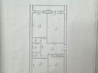 3-х комнатная квартира, 70 м², Центр, Дубоссары