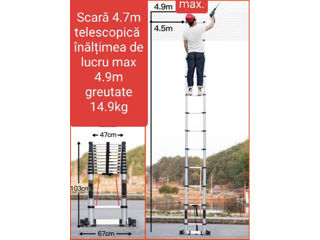 4,7m Scara telescopica >150kg certificat EN131 desing Germania