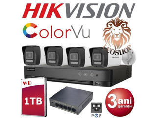 Hikvision 2 Megapixeli Color Vu Ds-2Cd1023G0E-L foto 1