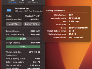 MacBook Pro 13 Space Gray, 2017 - bateria noua foto 3