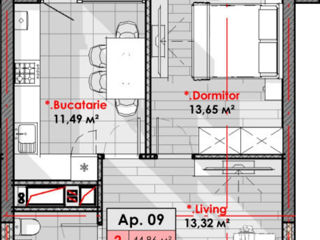 O cameră, 45 m², Râșcani, Chișinău foto 2