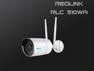 Camera IP Wireless Reolink RLC-410W-4MP, 4MP, H.264, 4mm, IR30m, PIR7m, Mic, MicroSD, IP66, White foto 2