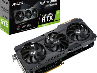 Asus rtx 3060 ti tuf oc  edition8gb gddr6  10/10 cu cutie plombele is la loc  practic noua