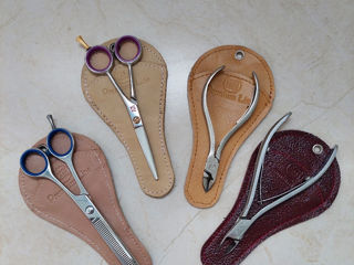 Кожаные чехлы для ножниц, маникюрных кусачек foto 3
