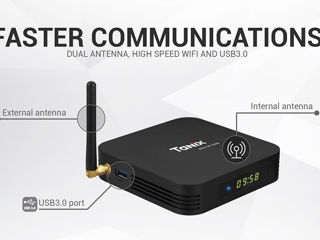    AV1 X4 Amlogic S905X4 TV Box Android 11 4G 32G Dual Wifi BT4.0 Media Player 4K 8K 100M Set фото 3