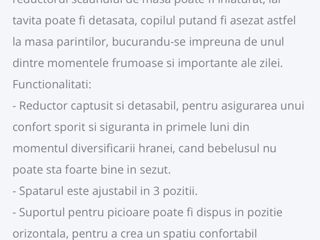 Scăunel chicco  Folosit doar 2ă luni Fără absolut nici un defect foto 4