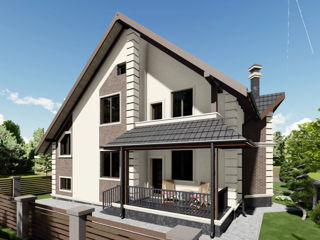 Casă de locuit individuală cu 3 niveluri / S+P+E / 182.5m2 / proiecte / 3D/ arhitect / construcții foto 4