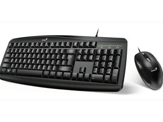 Keyboard & Mouse Genius Smart Km-200, Customizable Fn Keys, Spill Resistant, Black, Usb foto 2