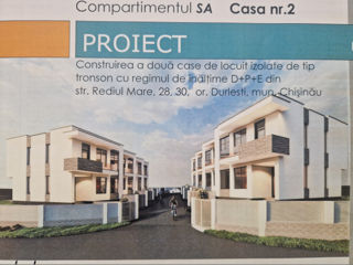 Proiect investitional pentru un lot de 10 case de tip townhouse in or. Durlesti, str. Rediul Mare 30