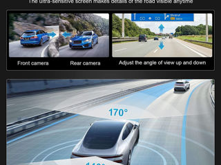 Camera de bord dublă cu oglindă видеорегистратор fata+spate foto 7