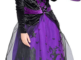 Комплект костюма ведьмы wesprex для девочек с котелком, шляпой и волшебной палочкой foto 4