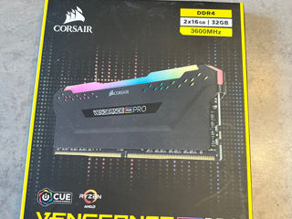 Corsair Vengeance RGB Pro 32GB (2x16GB) DDR4 3600 MHz Nouă sigilată. 2400lei foto 1